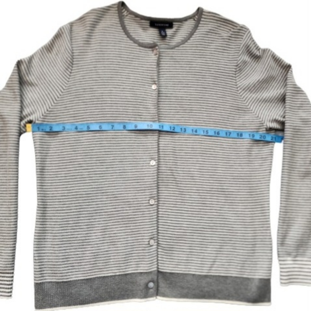 Striped Lands' End Cardigans L - Picture 12 of 15